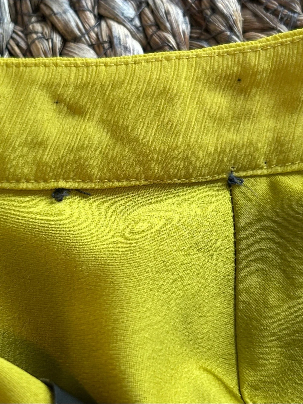 Embellished Neck Yellow Peplum Sleeveless Top